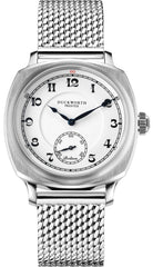 Duckworth Prestex Bolton Small Seconds White Mesh Bracelet Watch D667-02-ST Image 1
