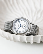 Duckworth Prestex Bolton Small Seconds White Mesh Bracelet Watch D667-02-ST Image 2