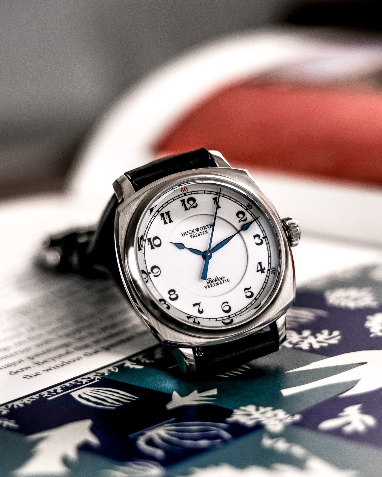 Duckworth Prestex Bolton Verimatic White Black Leather Watch D703-02-A Image 3