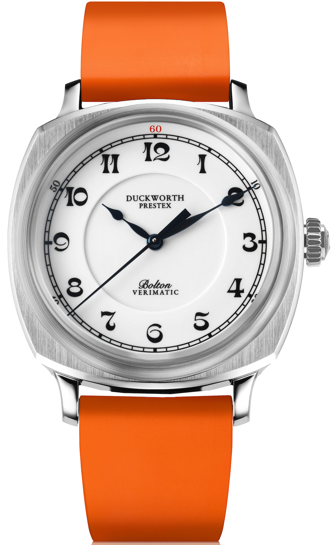 Duckworth Prestex Bolton Verimatic White Orange Rubber Watch D703-02-OR Image 1