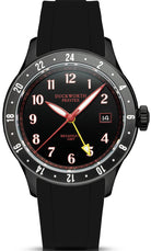 Duckworth Prestex Broadgate GMT Black PVD Black Rubber Watch D760-01-AR Image 1