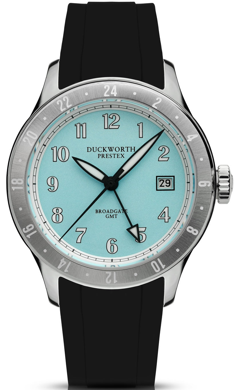 Duckworth Prestex Broadgate GMT Blue Black Rubber Watch D760-03-AR Image 1