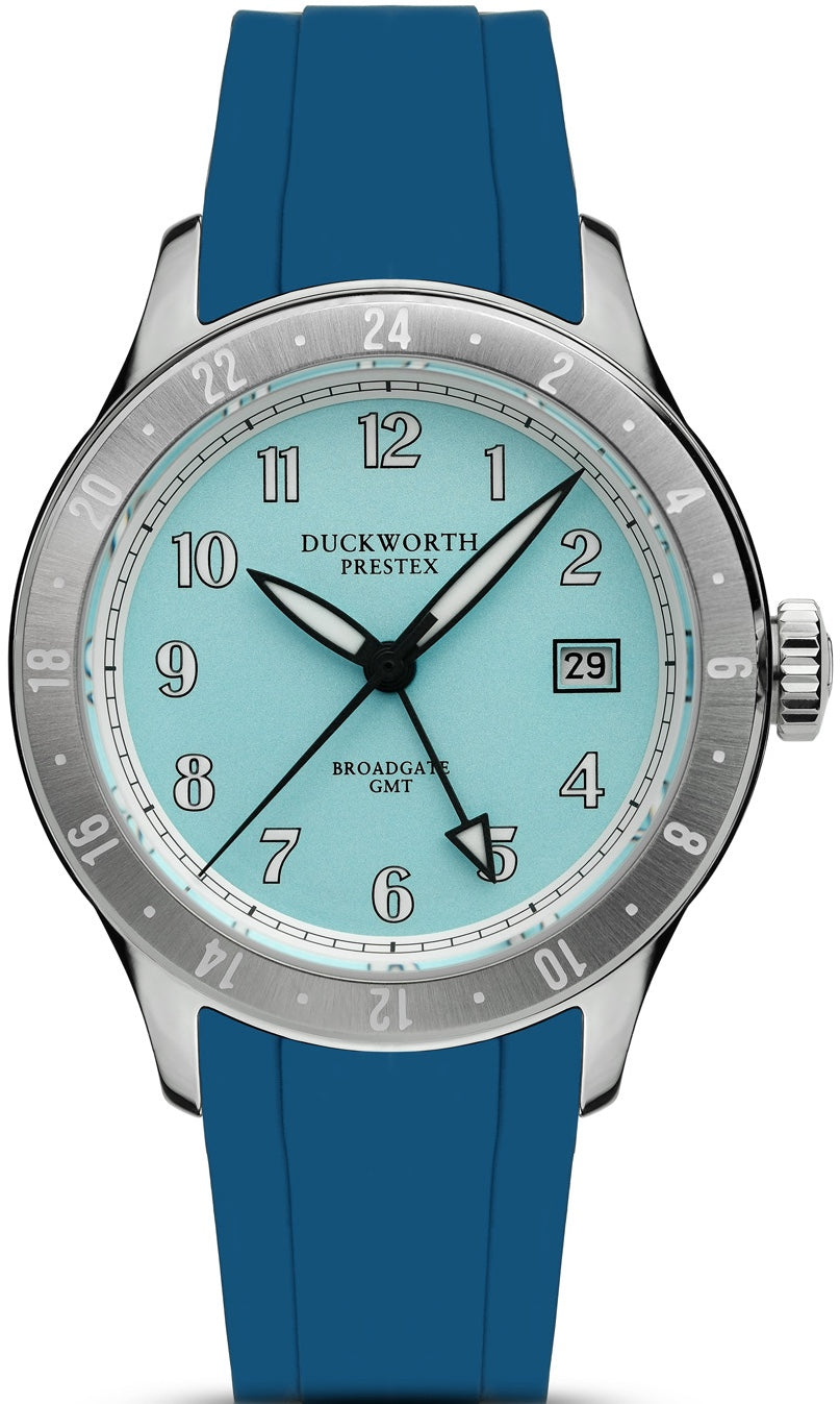 Duckworth Prestex Broadgate GMT Blue Blue Rubber Watch D760-03-DR Image 1