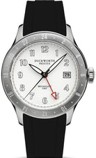 Duckworth Prestex Broadgate GMT White Black Rubber Watch D760-02-AR Image 1