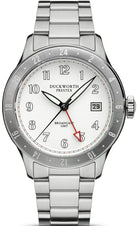 Duckworth Prestex Broadgate GMT White Bracelet Watch D760-02-ST Image 1
