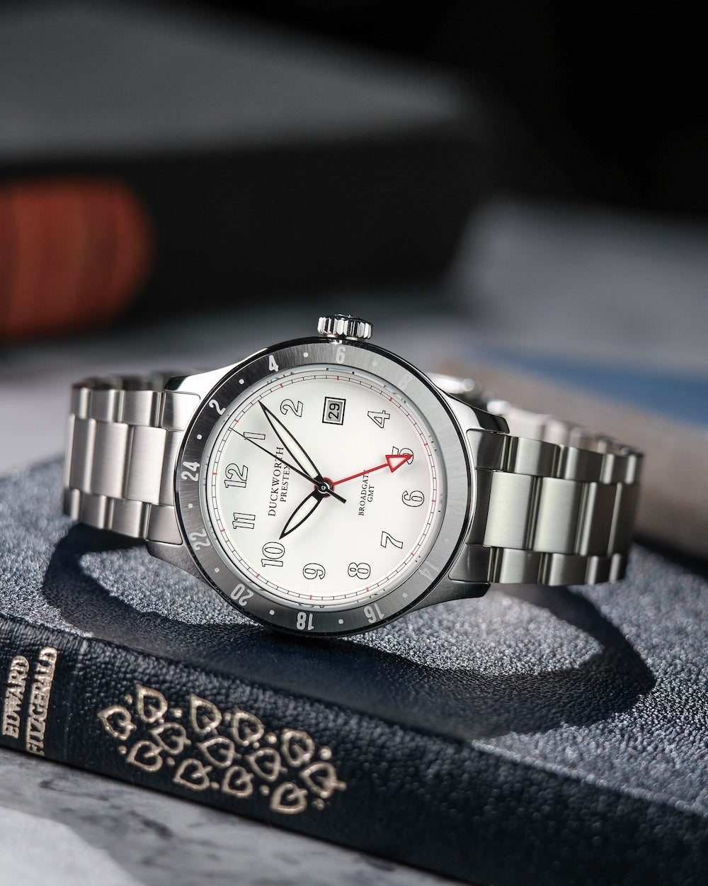 Duckworth Prestex Broadgate GMT White Bracelet Watch D760-02-ST Image 2