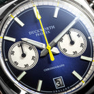 Duckworth Prestex Chronograph 42 Blue Sunburst Grey Leather Watch D550-03-G Image 2