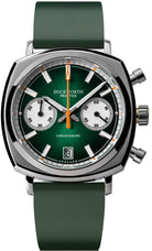 Duckworth Prestex Chronograph 42 Green Green Rubber Watch D550-04-ER Image 1