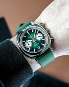 Duckworth Prestex Chronograph 42 Green Green Rubber Watch D550-04-ER Image 5