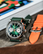 Duckworth Prestex Chronograph 42 Green Green Rubber Watch D550-04-ER Image 7