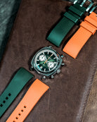 Duckworth Prestex Chronograph 42 Green Green Rubber Watch D550-04-ER Image 8