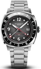 Duckworth Prestex Rivington GMT Black Grey Fume Steel Bracelet Watch D489-01-ST Image 1