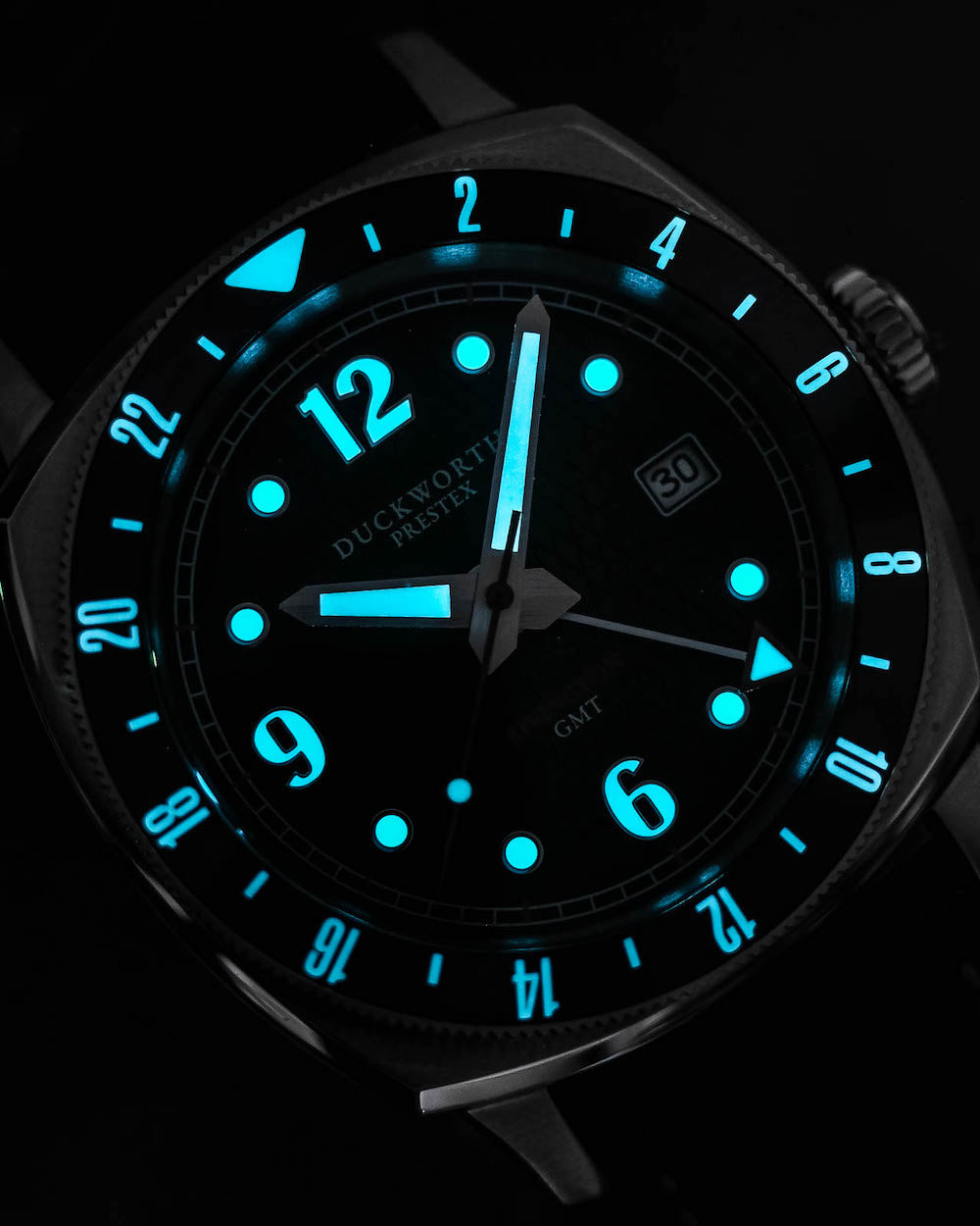 Duckworth Prestex Rivington GMT Blue Fume Steel Bracelet Watch D489-03-ST Image 2