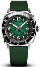 Duckworth Prestex Rivington GMT Green Fume Green Rubber Watch D489-04-ER Image 1