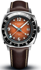 Duckworth Prestex Rivington GMT Orange Fume Brown Leather Watch D489-05-C Image 1