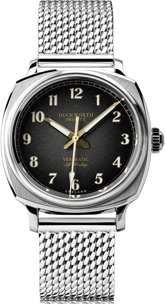 Duckworth Prestex Verimatic Black Fume Mesh Bracelet Watch D891-01-ST Image 1