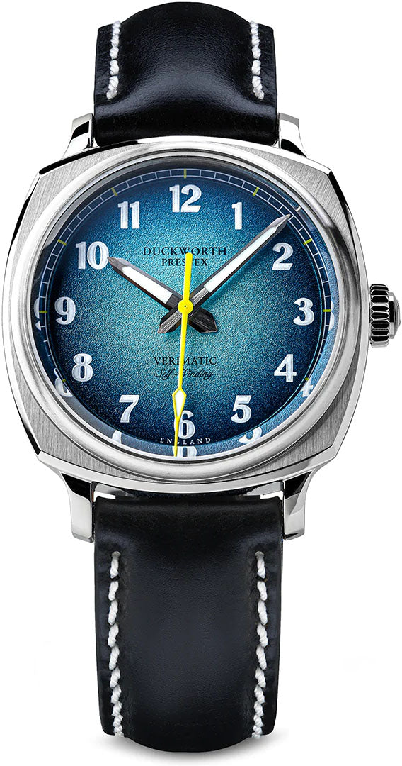 Duckworth Prestex Verimatic Blue Fume Black Leather Watch D891-03-A Image 1