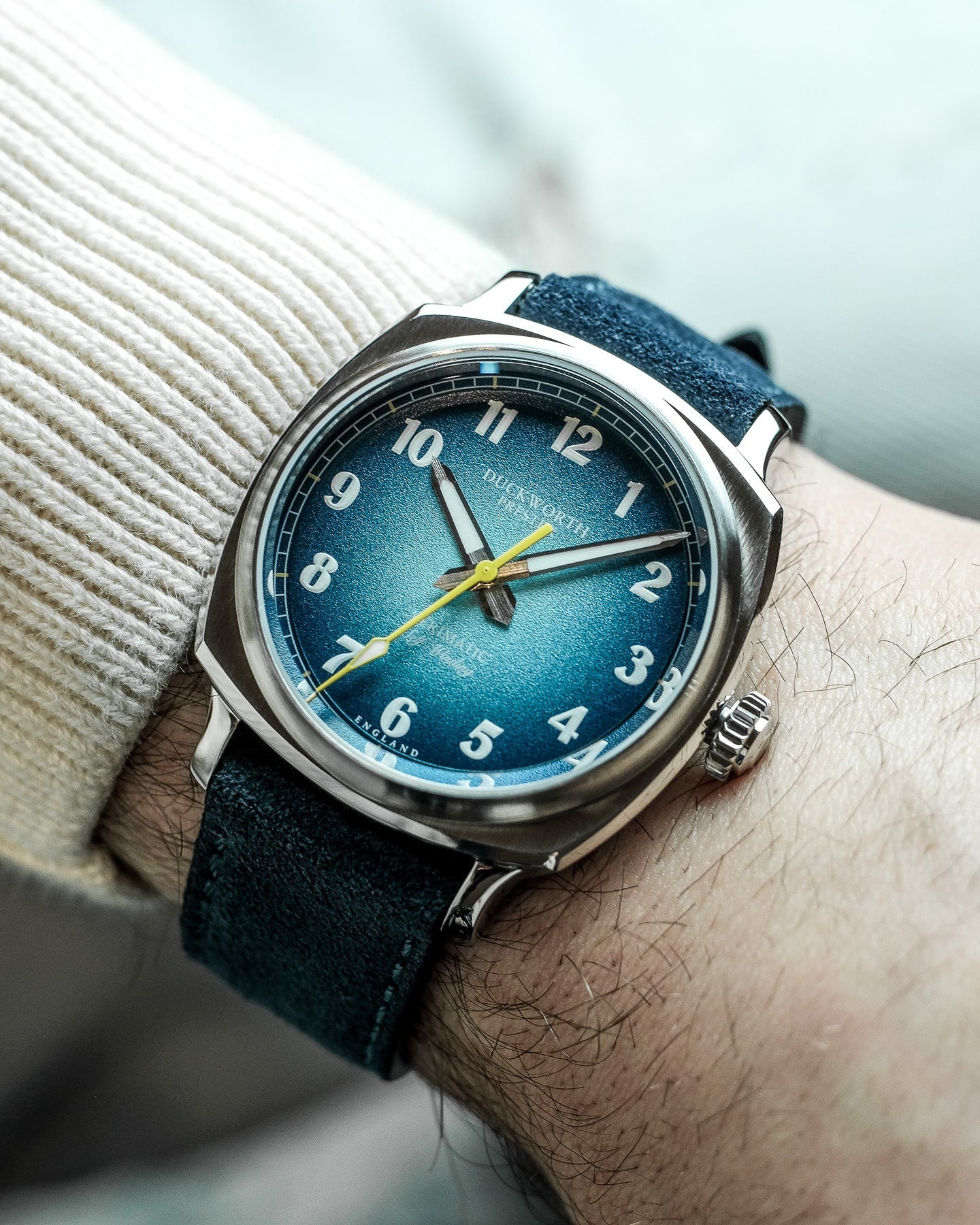 Duckworth Prestex Verimatic Blue Fume Blue Suede Watch D891-03-M Image 4