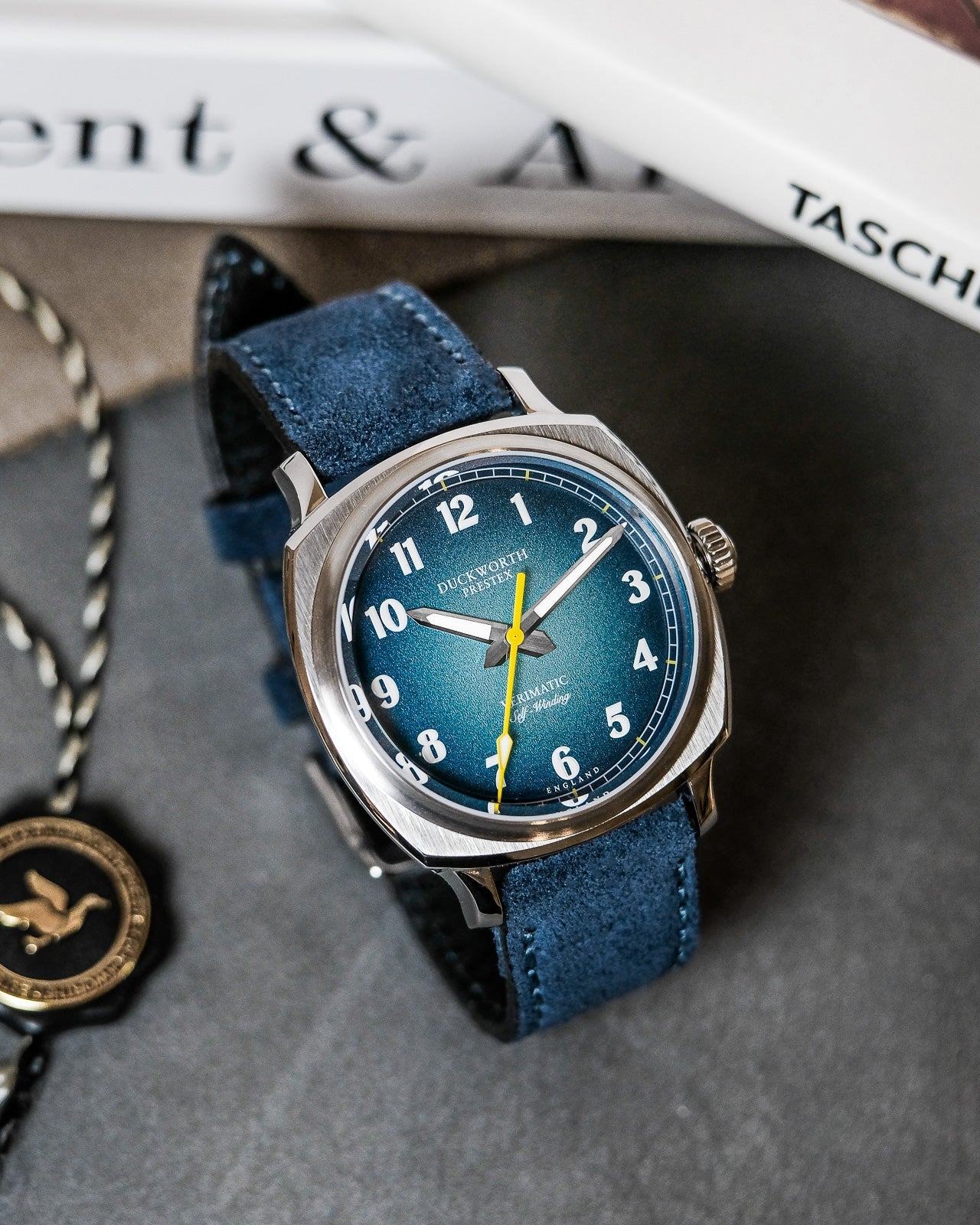 Duckworth Prestex Verimatic Blue Fume Blue Suede Watch D891-03-M Image 5