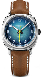 Duckworth Prestex Verimatic Blue Fume Brown Leather Watch D891-03-B Image 1