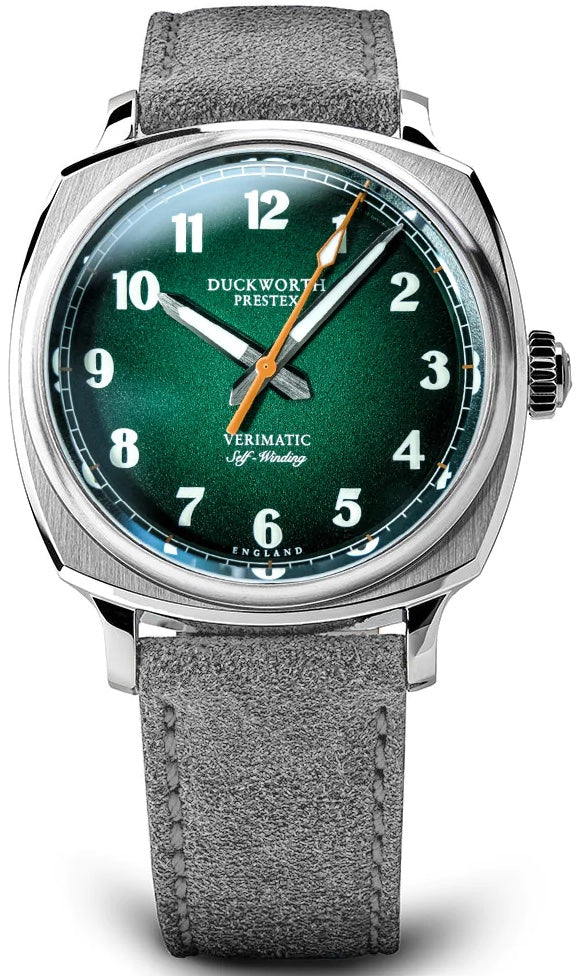 Duckworth Prestex Verimatic Green Fume Grey Suede Watch D891-04-G Image 1