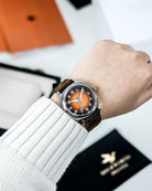 Duckworth Prestex Verimatic Orange Fume Brown Suede Watch D891-05-F Image 4