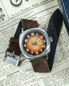 Duckworth Prestex Verimatic Orange Fume Brown Suede Watch D891-05-F Image 6