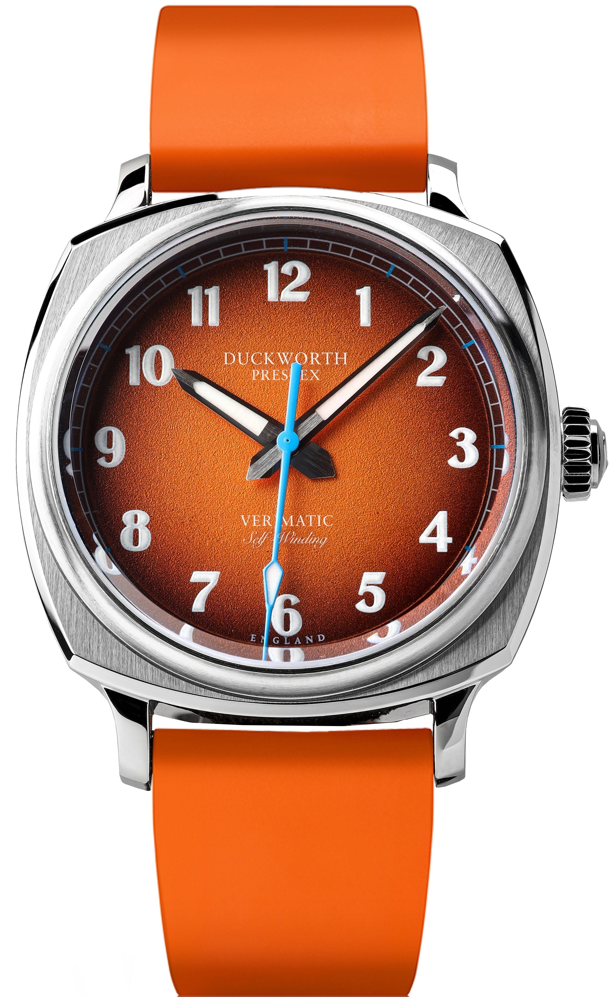 Duckworth Prestex Verimatic Orange Fume Orange Rubber Watch D891-05-OR Image 1