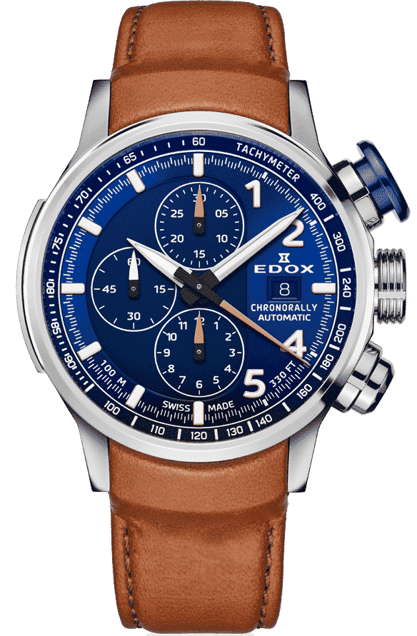 Edox Chronorally Automatic Watch 01129 TBUCBR BUBR Image 1
