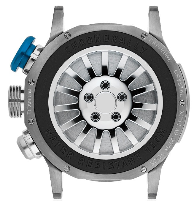 Edox Chronorally Chronograph Titanium Watch 38003 TINBU GNBU Image 2