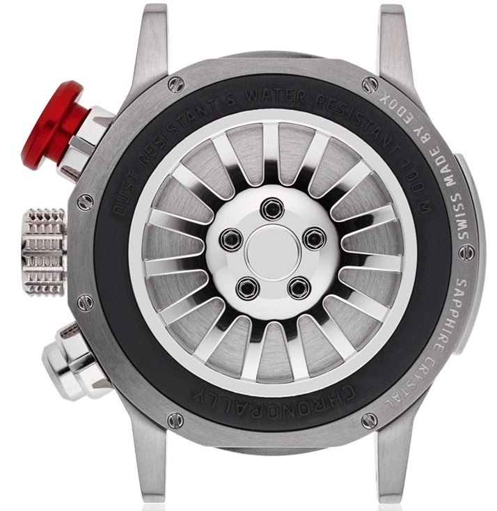 Edox Chronorally Chronograph Titanium Watch 38003 TINRO CARO Image 2