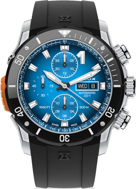 Edox CO-1 Automatic Chrono Watch 01128-3NOCA-BUIDN Image 1