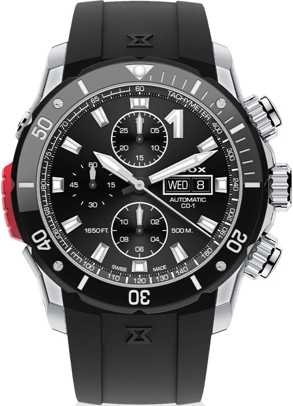 Edox CO-1 Automatic Chrono Watch 01128-3NRCA-NN Image 1
