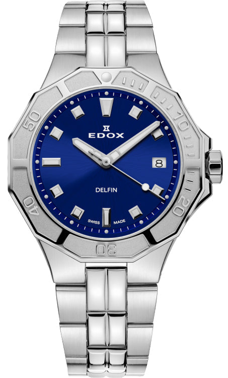 Edox Delfin Diver Date Lady Watch 53020 3M BUN Image 1