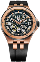 Edox Delfin Mecano 3 Hands Skeleton Watch 85303 357RN NRN Image 2