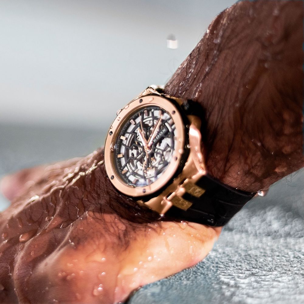 Edox Delfin Mecano 3 Hands Skeleton Watch 85303 357RN NRN Image 9