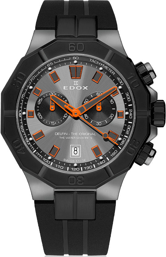 Edox Delfin The Original Chronograph Mens Watch 10113 37GNCA GNO Image 1