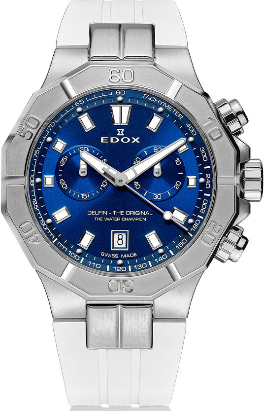 Edox Delfin The Original Chronograph Mens Watch 10113 3CAB BUIN Image 1