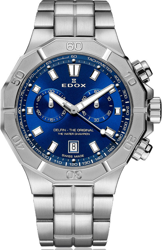 Edox Delfin The Original Chronograph Mens Watch 10113 3M BUIN Image 1