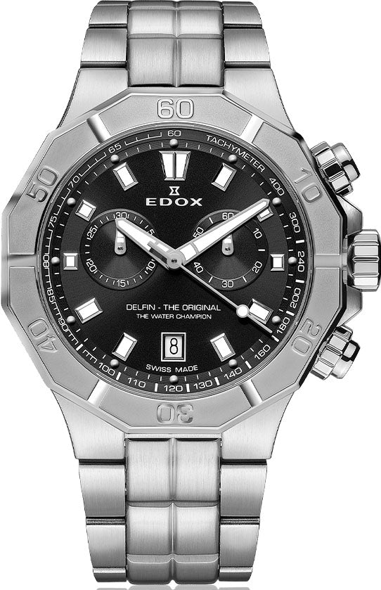 Edox Delfin The Original Chronograph Mens Watch 10113 3M NIN Image 1