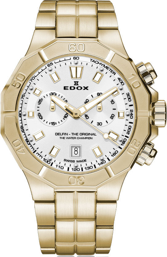 Edox Delfin The Original Chronograph Watch 10113 37JM AID Image 1