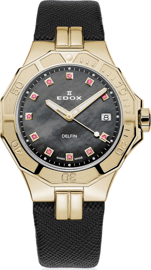 Edox Delfin The Original Lady Quartz 3 Hands Watch 53020 37JC NANRUD Image 1