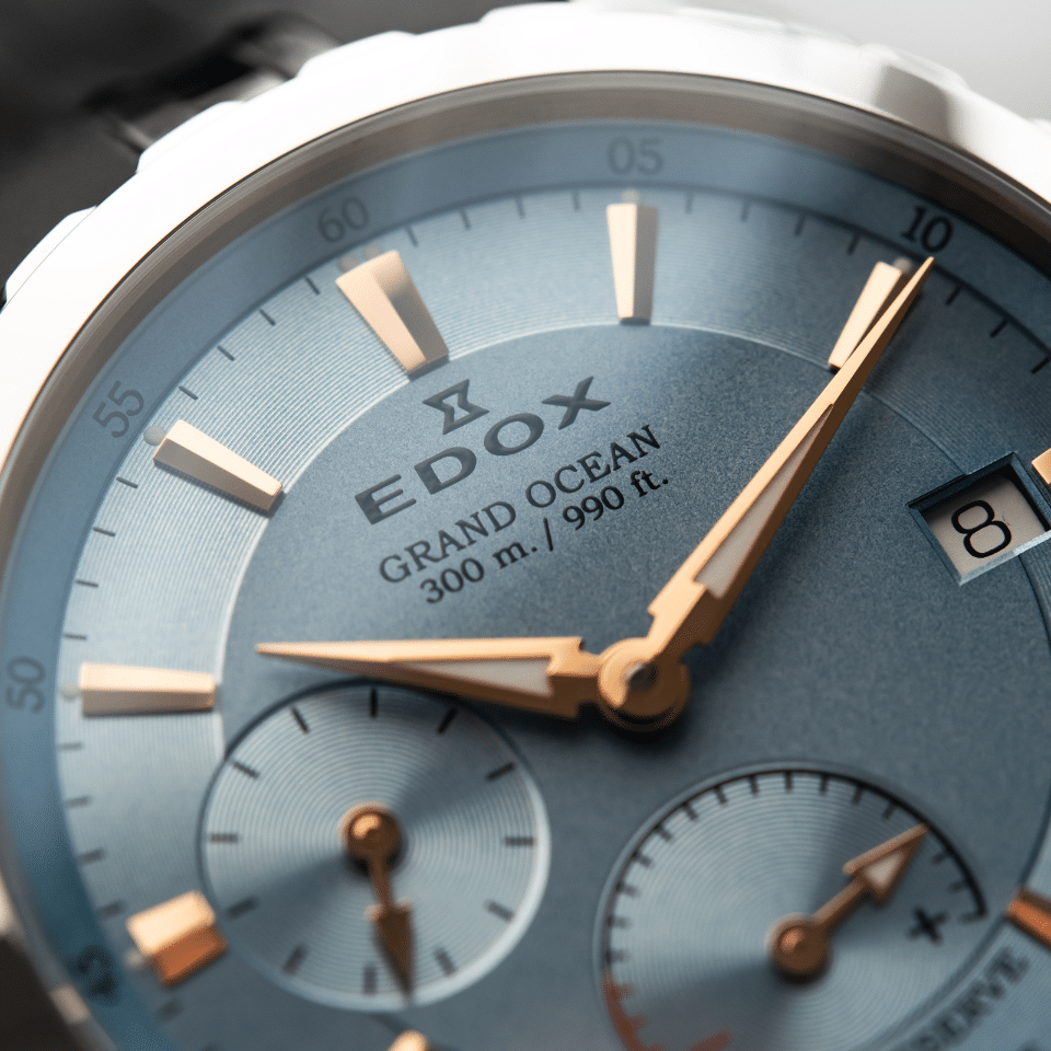 Edox Grand Ocean Power Reserve Small Second Watch 94500 3CA BUCR Image 2