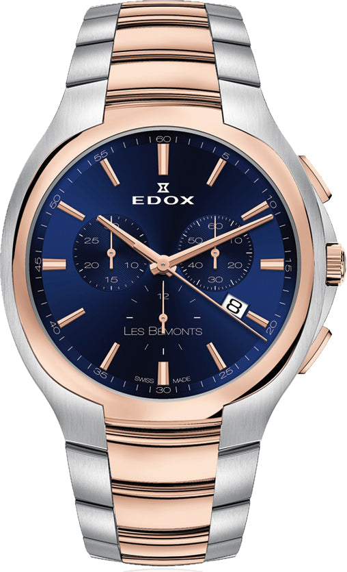 Edox Les Bemonts Chrono Quartz Watch 10239 357R BUIR Image 1