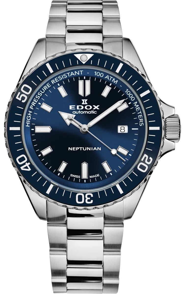Edox Neptunian Date Automatic Watch 80120 3BUM BUF Image 1