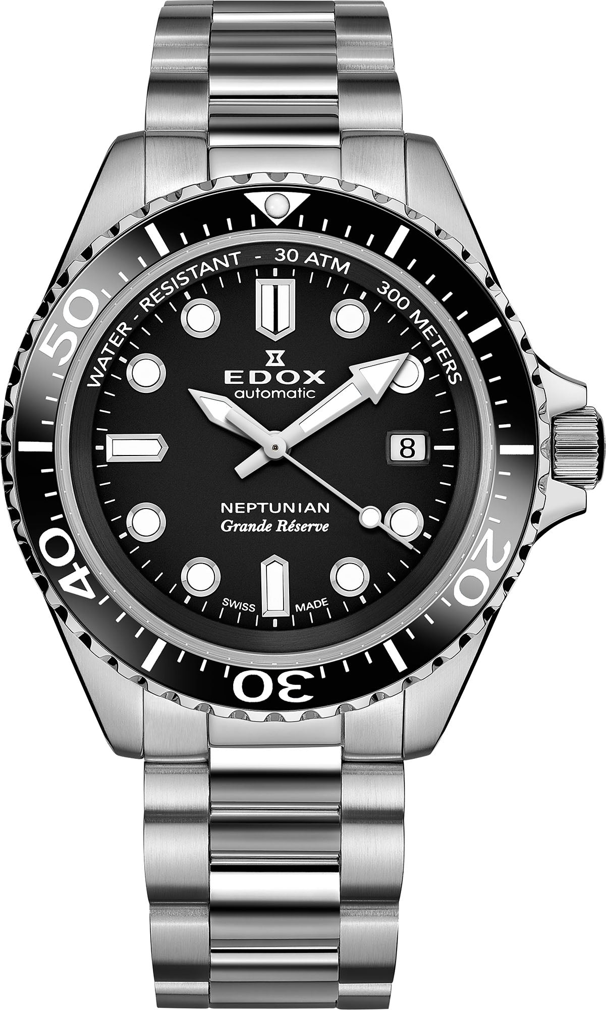 Edox Neptunian Grande Reserve Black Watch 80801 3NM NIN Image 1
