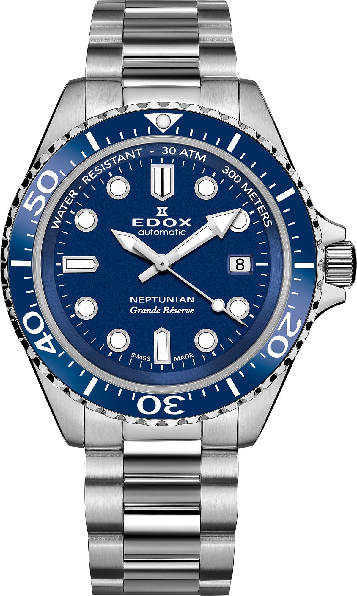 Edox Neptunian Grande Reserve Blue Watch 80801 3BUM BUIN Image 1