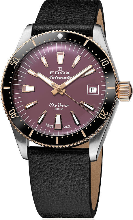 Edox Skydiver 38 Date Special Edition Watch 80131 357RNRC VIO Image 2