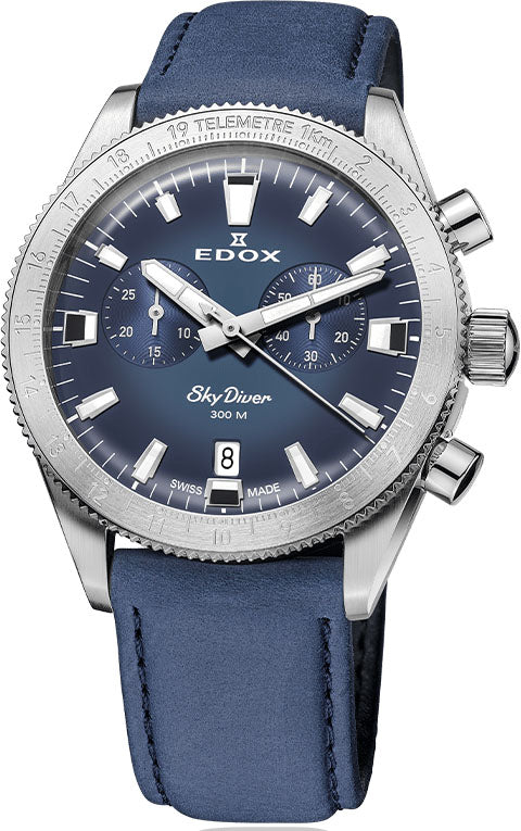 Edox Skydiver Chronograph Limited Edition Watch 10116 3 BUIDN Image 1