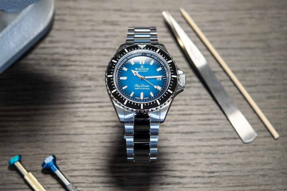 Edox Skydiver Neptunian Automatic 3 Hands Watch 80120 3NM BUIDN Image 11